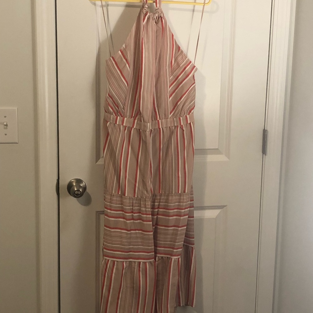 Multicolor midi summer dress - large